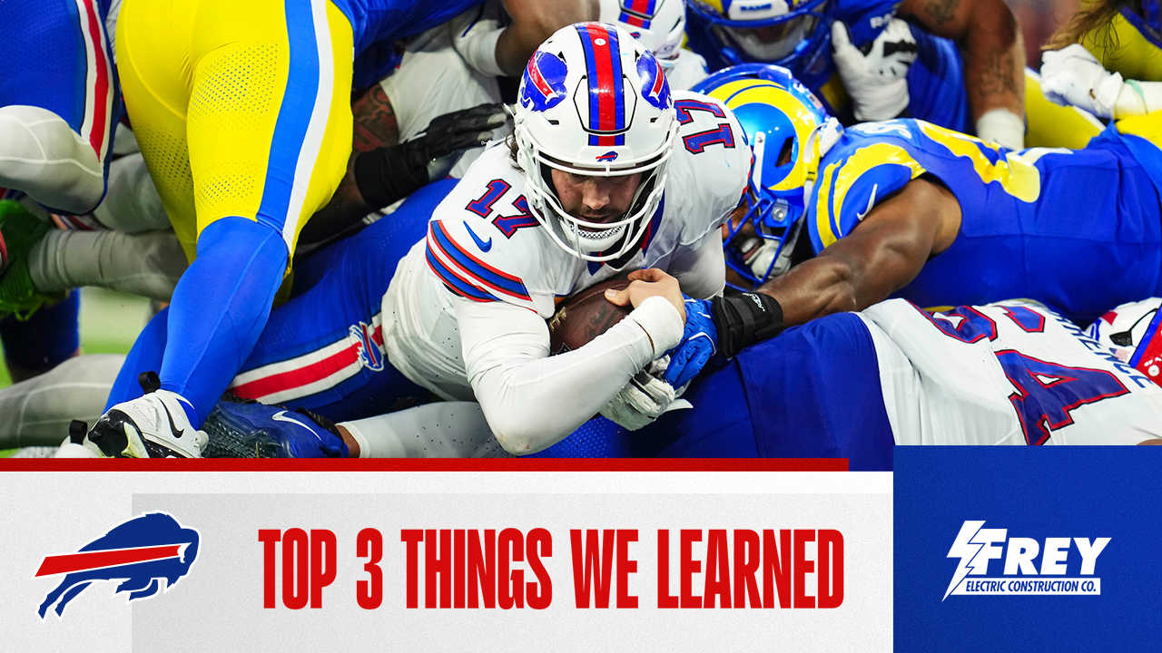 As três principais coisas que aprendemos com Buffalo Bills no Los Angeles Rams
 #ÚltimasNotícias