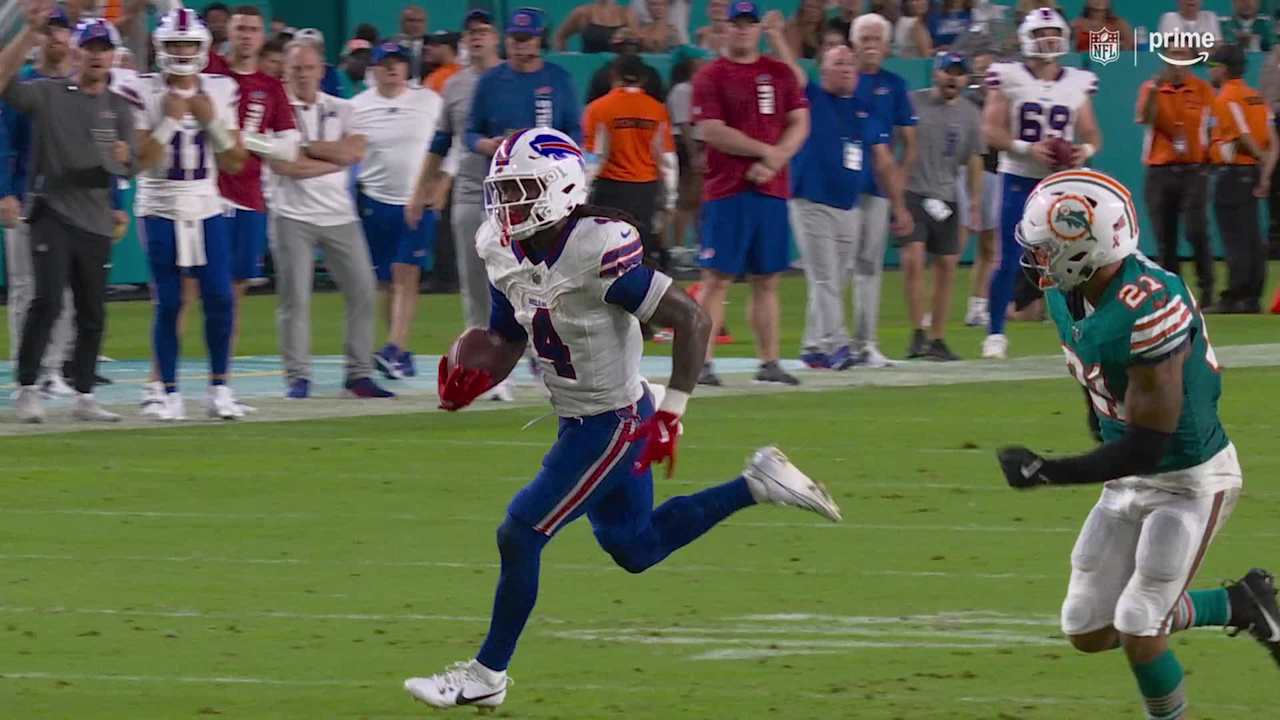 Bills RB James Cook's best plays from his 3TD game vs. Dolphins Week 2(03)