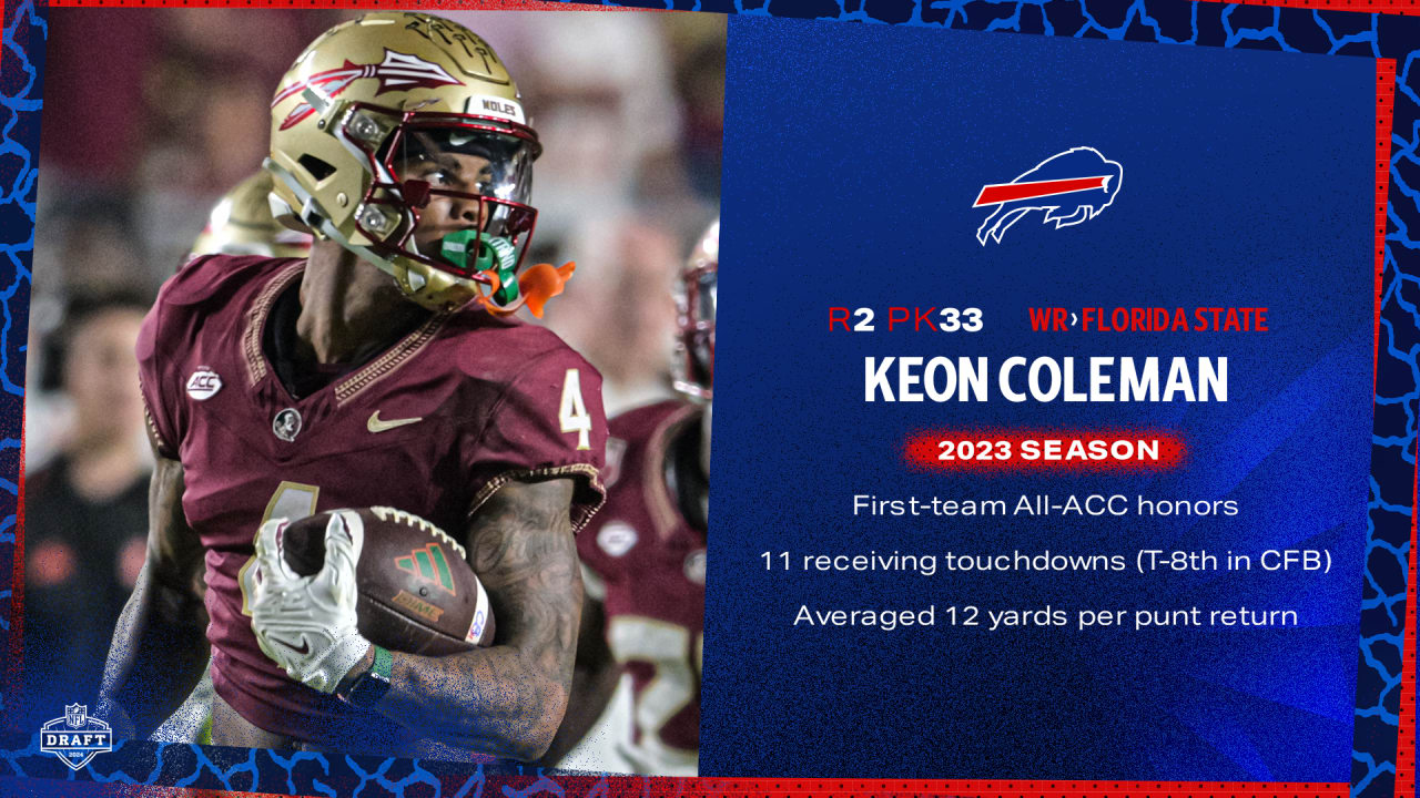 Top five things to know about new Bills WR Keon Coleman | 2024 NFL Draft