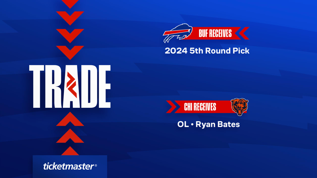 Bills agree to terms to trade Ryan Bates to Chicago for a fifth-round pick  in the 2024 NFL Draft