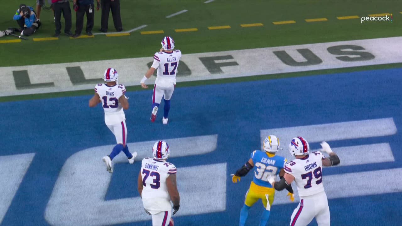 50! Josh Allen produces his 50th rushing touchdown Bills at Chargers