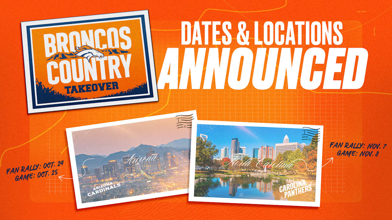Broncos to host 'Broncos Country Takeover' fan rallies ahead of Week 7 game vs. Cardinals, Week 9 matchup vs. Panthers
