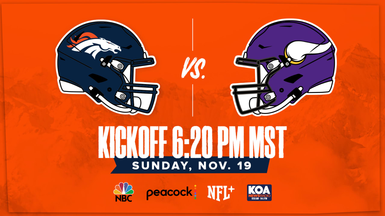 Denver Broncos vs. Minnesota Vikings How to watch listen and