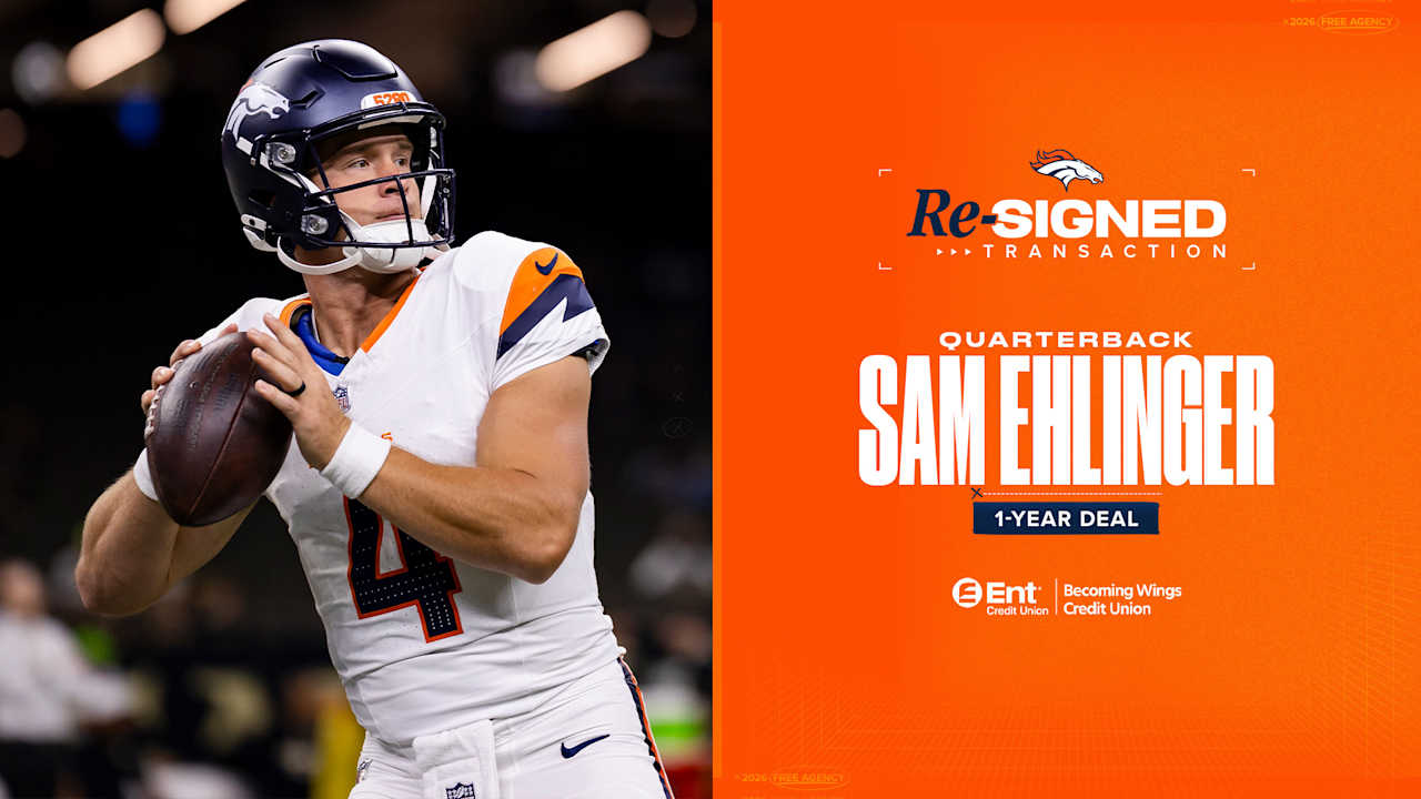 Broncos re-sign QB Sam Ehlinger to 1-year contract