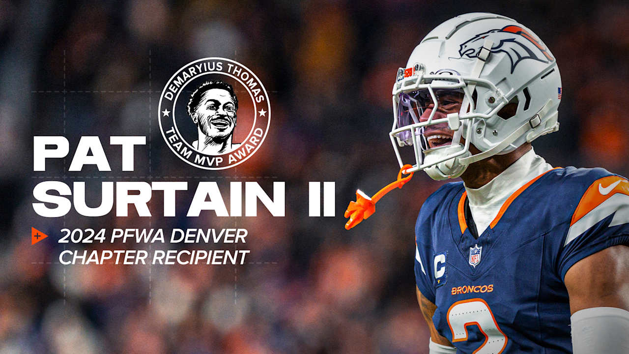 CB Pat Surtain II earns third consecutive Demaryius Thomas Team MVP Award from local media