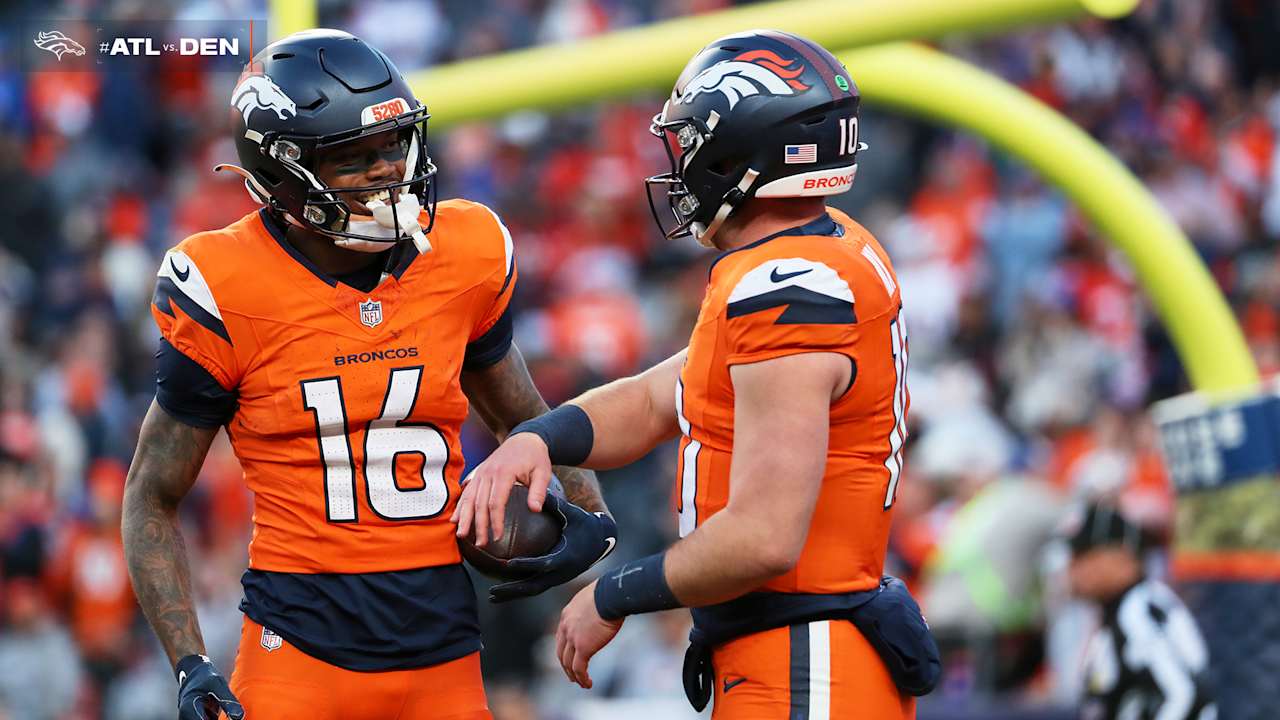 QB Bo Nix connects with WR Troy Franklin for 7-yard touchdown | Broncos vs.  Falcons
