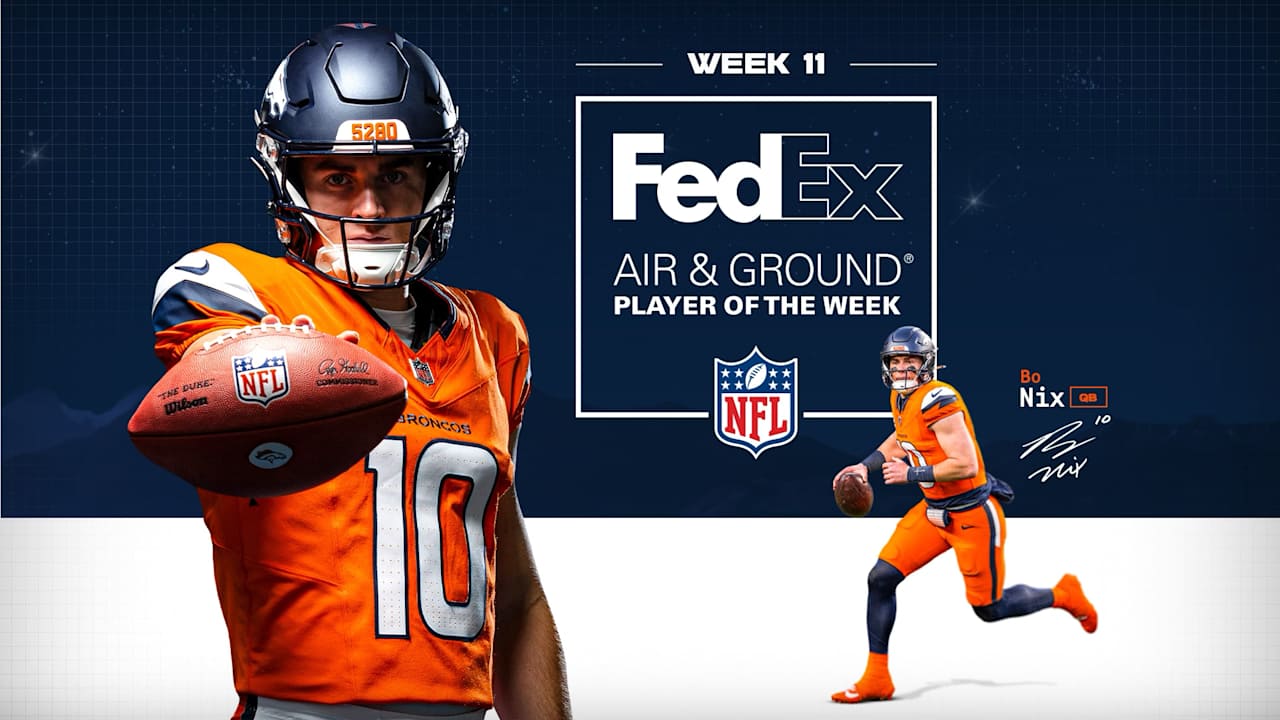 QB Bo Nix named a FedEx Air & Ground Player of the Week following Week 11 performance