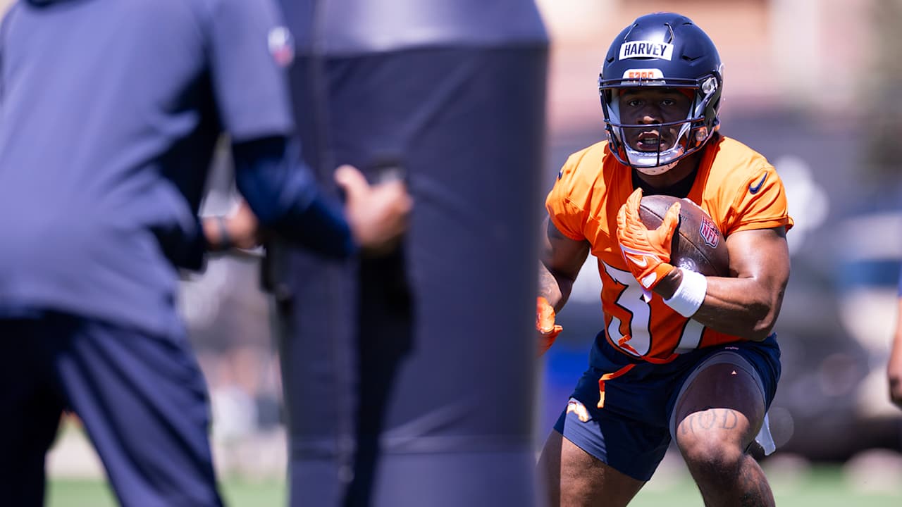 'We're glad he's here': Broncos RB RJ Harvey shows potential with vision, pass-catching ability at rookie minicamp