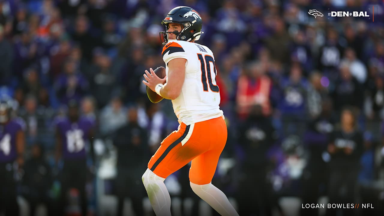 Qb Bo Nix Launches 33 Yard Pass To Wr Courtland Sutton Broncos At Ravens