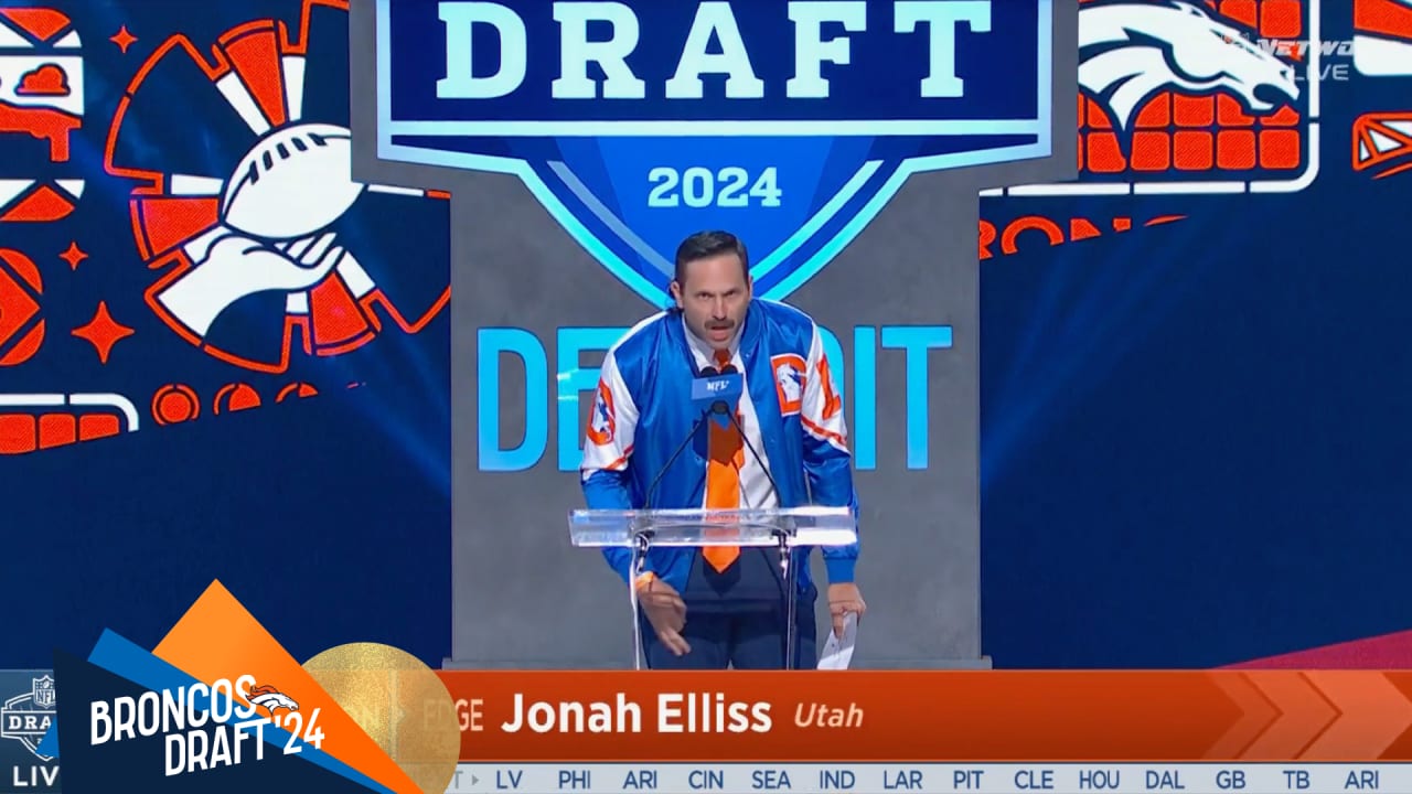 WATCH: Denver Broncos select Utah OLB Jonah Elliss with the 76th-overall  pick in the 2024 NFL Draft