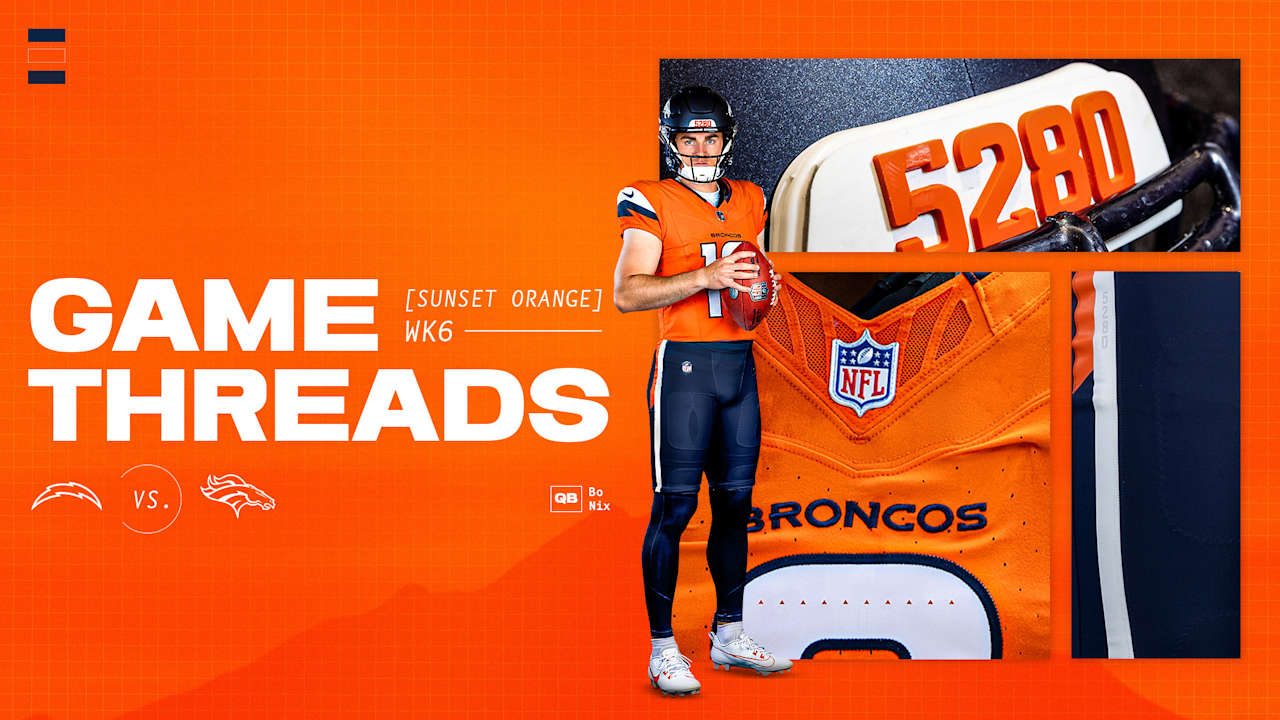 Broncos to wear Sunset Orange jerseys, Midnight Navy pants vs. Chargers