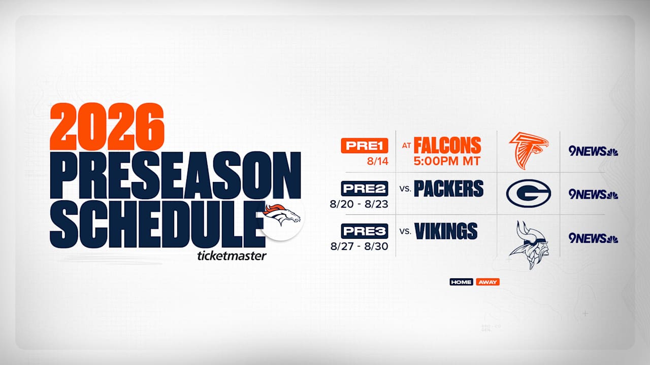 Broncos announce 2026 preseason schedule