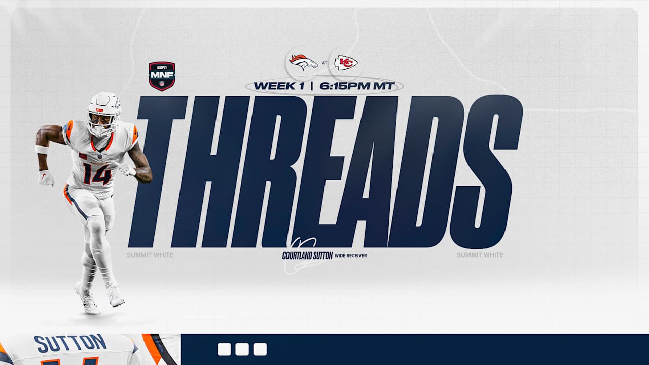 Broncos to wear Summit White helmets, all-white uniforms for 'Monday Night Football' matchup vs. Chiefs