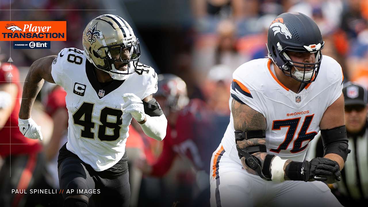 Broncos sign DB J.T. Gray off Ravens' practice squad, promote G Calvin Throckmorton to active roster