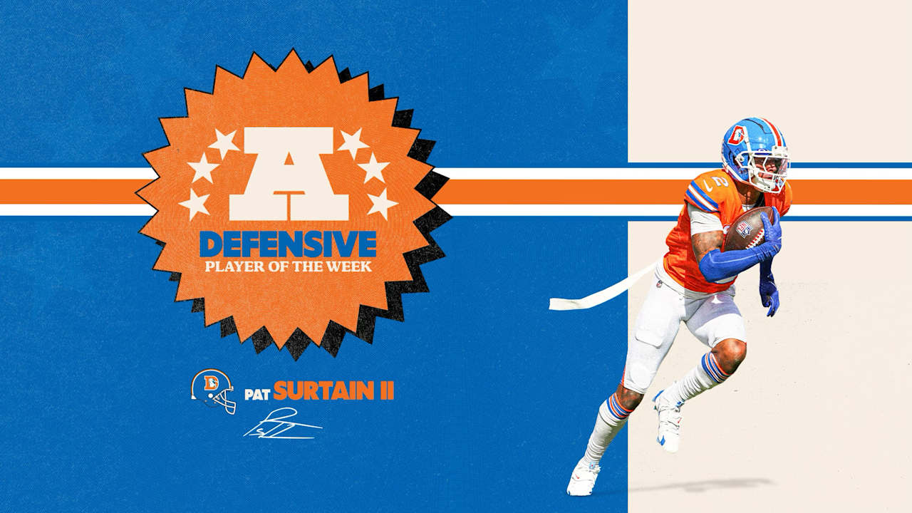 CB Pat Surtain II named AFC Defensive Player of the Week following Broncos' win over Raiders