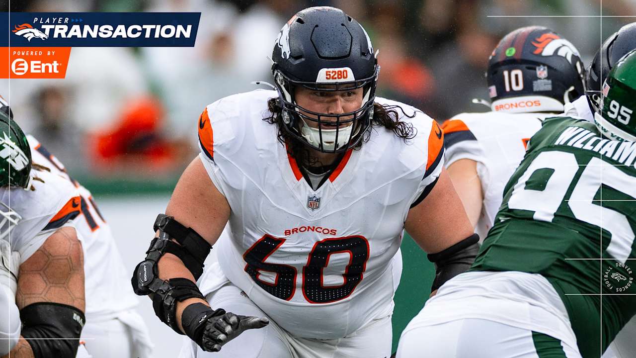 Broncos activate C Luke Wattenberg from IR, elevate FB Mike Burton and ILB Zach Cunningham for Week 10 game vs. Chiefs