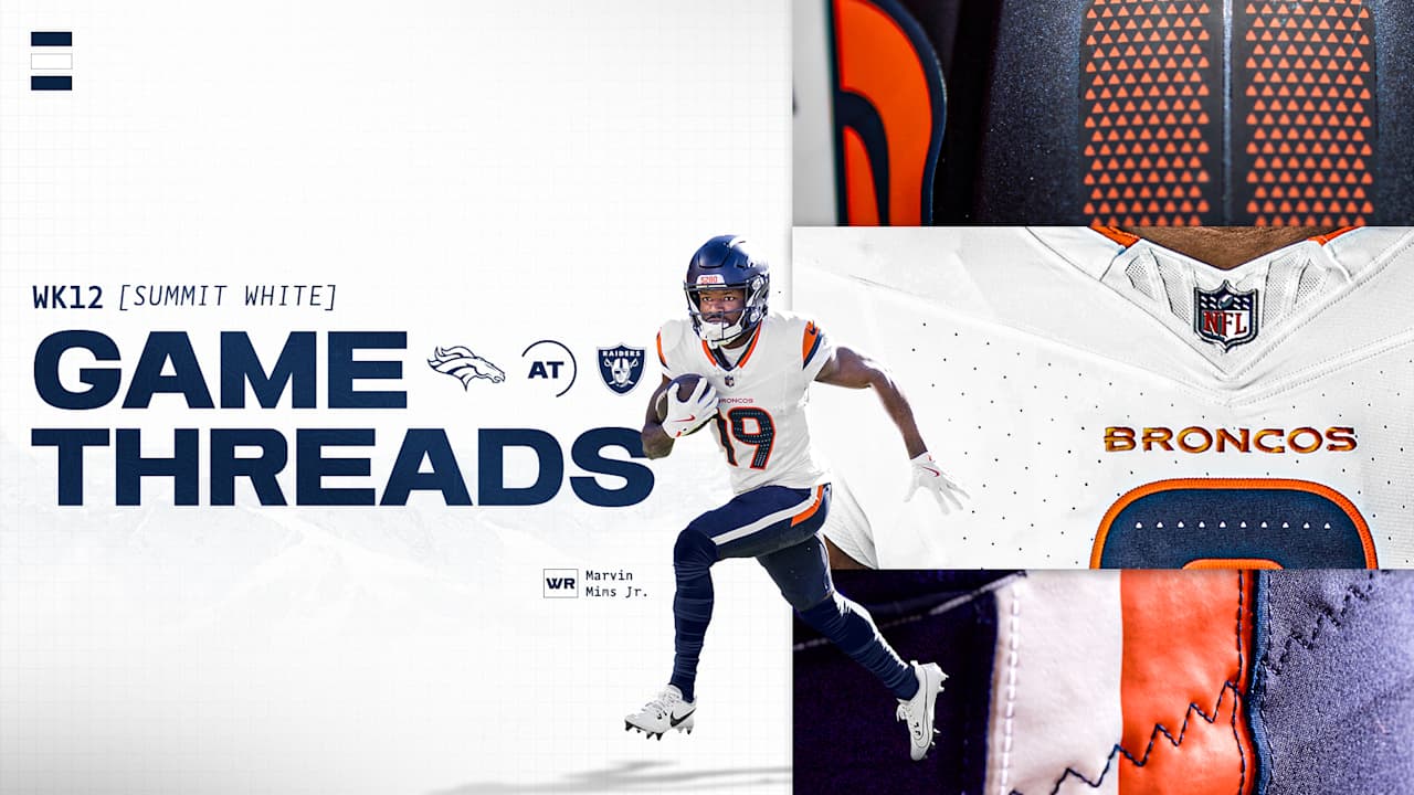 Broncos to wear Summit White jerseys, Midnight Navy pants vs. Raiders