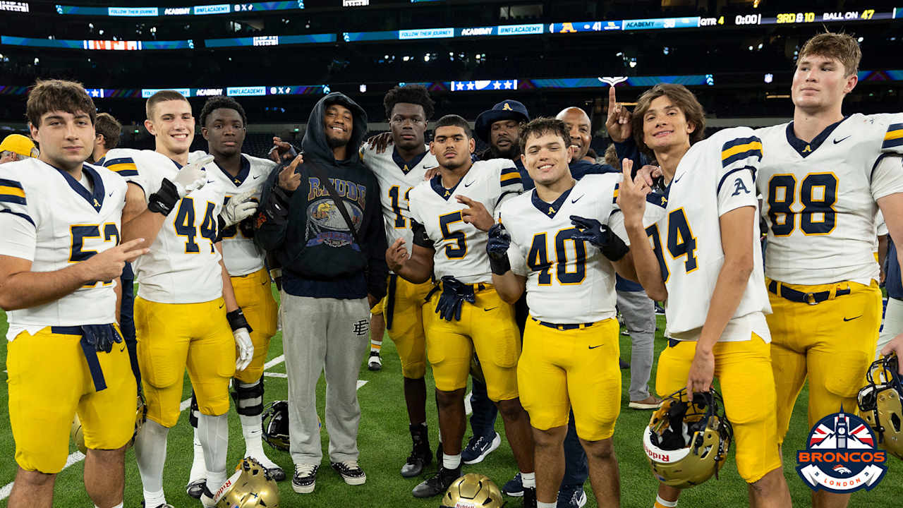 'It's amazing to have one of our own here': At high school alma mater's game in London, OLB Nik Bonitto serves as inspiration