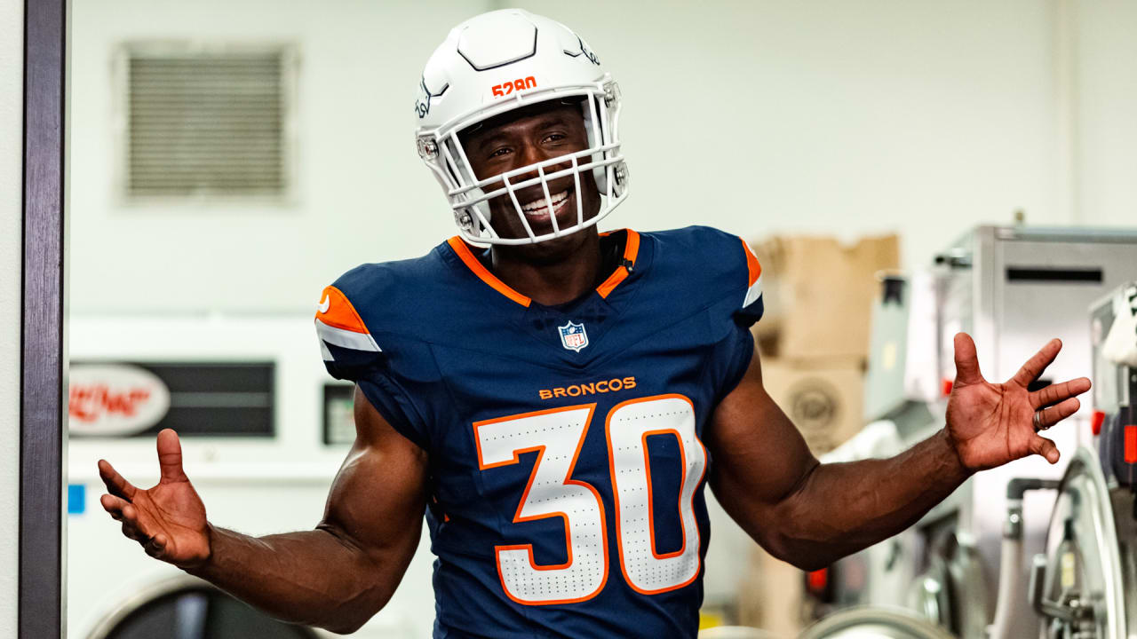 Photos: Terrell Davis, James Palmer get a closer look at the Broncos' new  uniforms for 'Salute to Broncos Country'