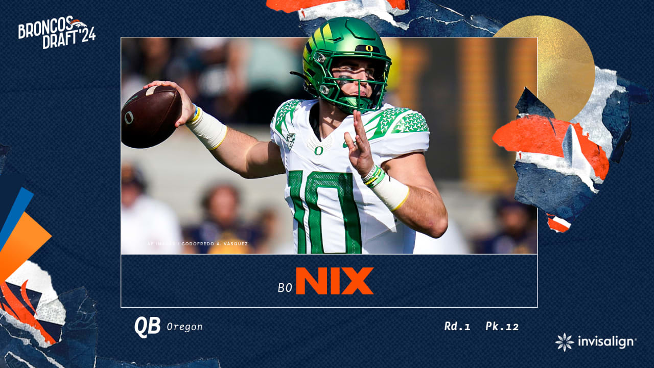 Broncos wählen QB Bo Nix als 12. im NFL Draft 2024 aus