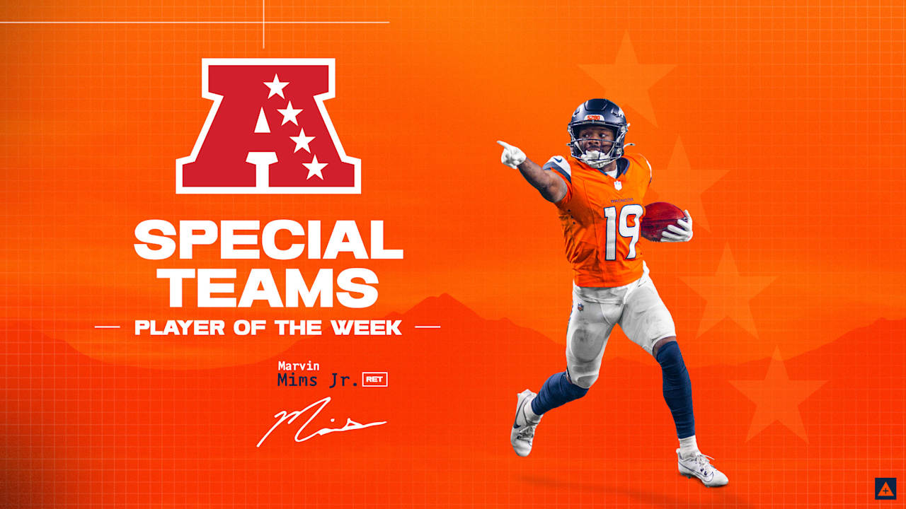 WR Marvin Mims Jr. named AFC Special Teams Player of the Week following Week 15 win over Colts