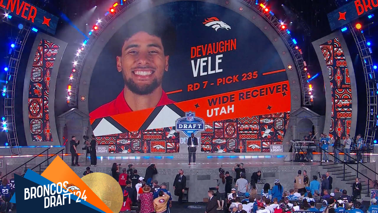 WATCH: Broncos select WR Devaughn Vele with 235th-overall pick in 2024 ...