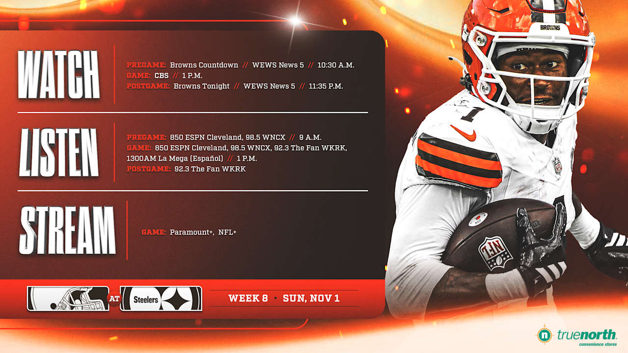 Browns vs. Steelers: How to Watch, Listen & Live Stream