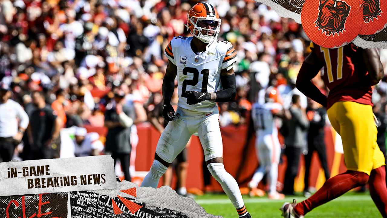 CB Denzel Ward out for remainder of game vs. the Commanders