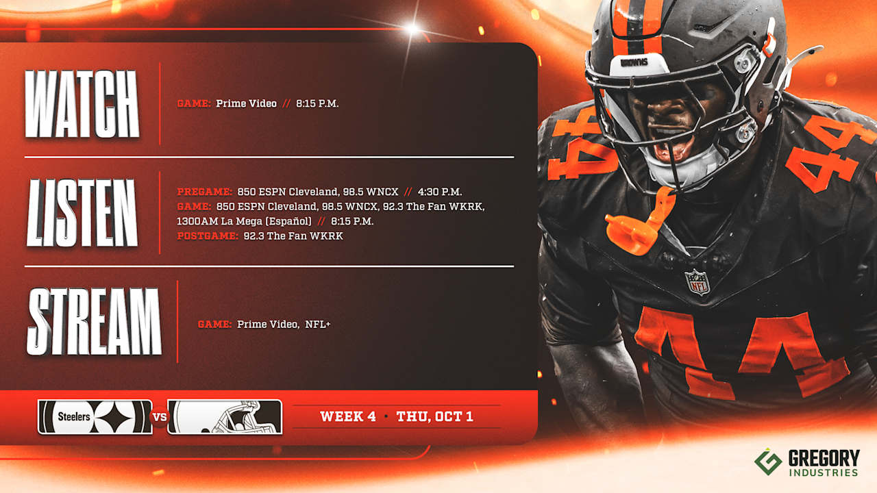 Browns vs. Steelers: How to Watch, Listen & Live Stream