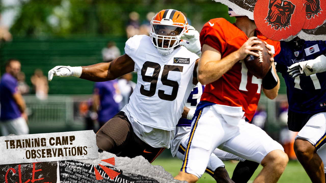 Browns defense dominates on first day of joint training with Vikings