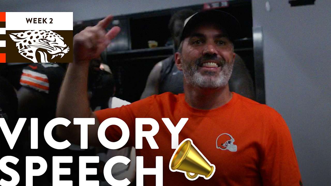 Kevin Stefanski's Locker Room Victory Speech vs. Jacksonville