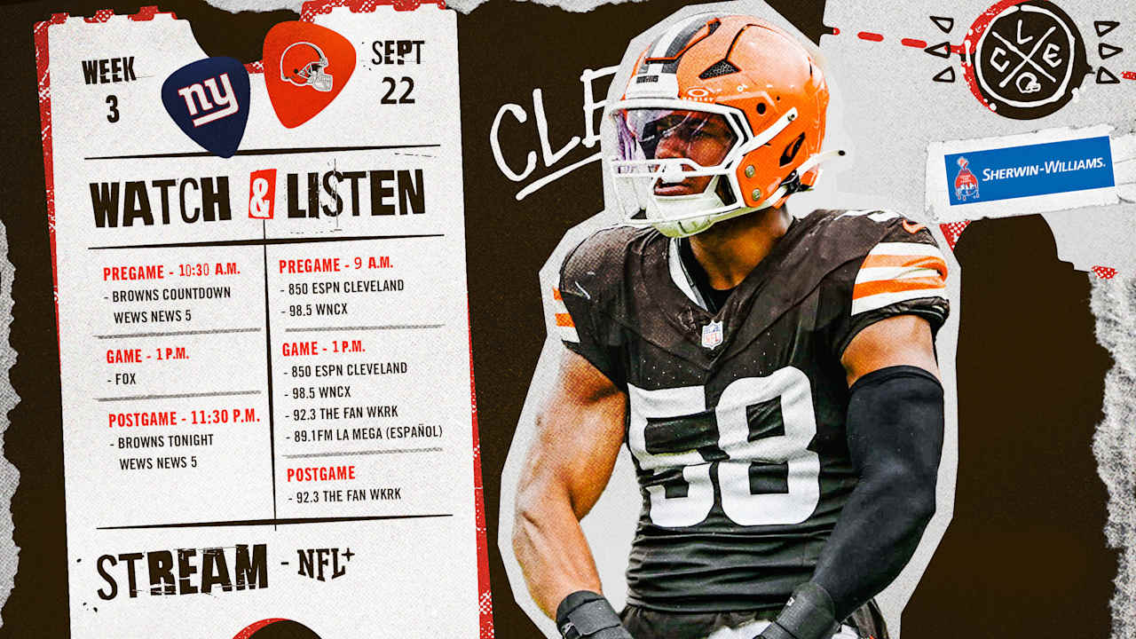 Cleveland Browns vs. New York Giants: How to Watch, Listen and Live Stream