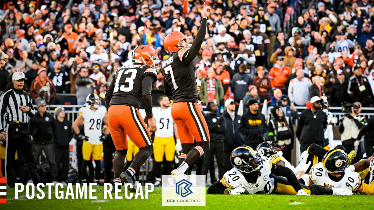Dustin Hopkins makes gamewinning field goal as Browns beat the Steelers