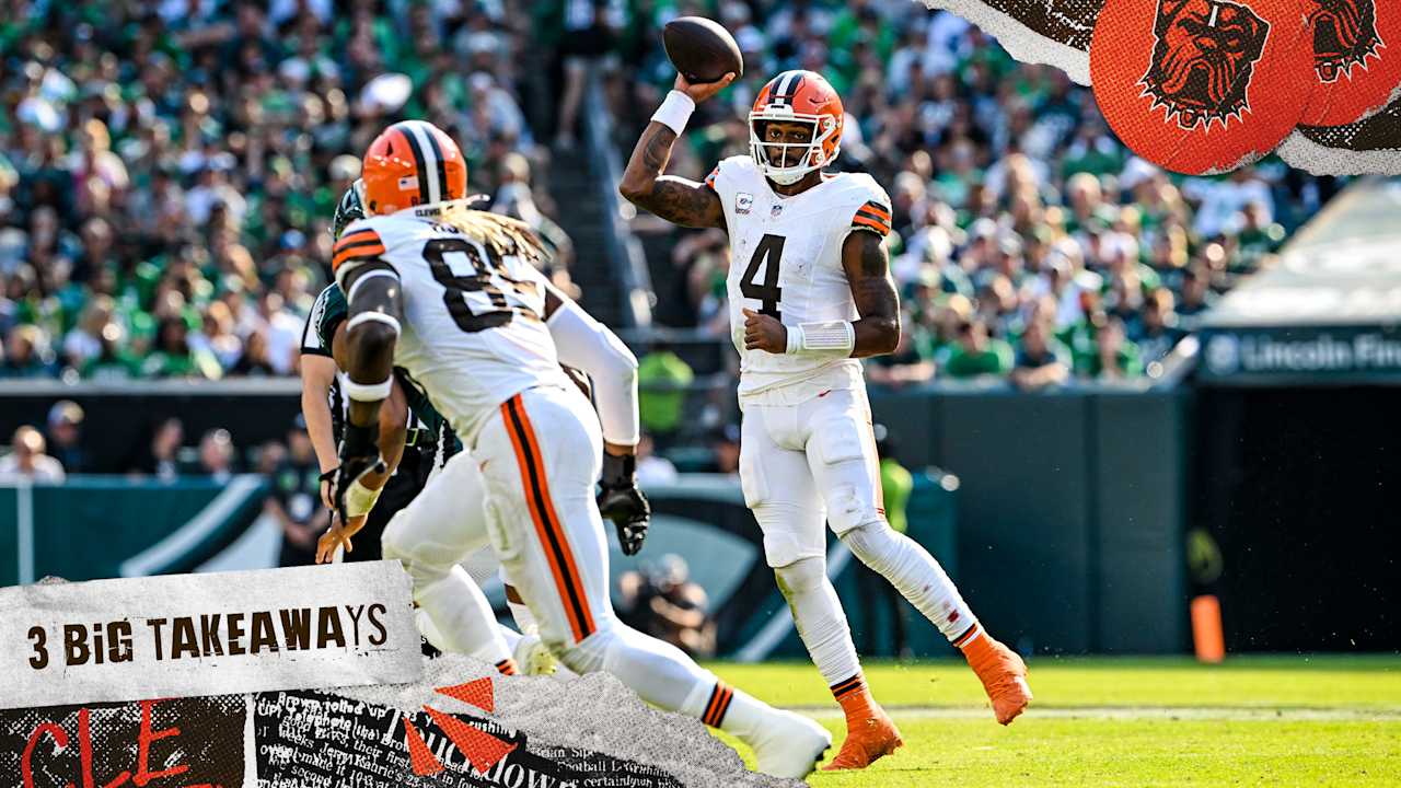 The Browns are having trouble converting on third down against the Eagles