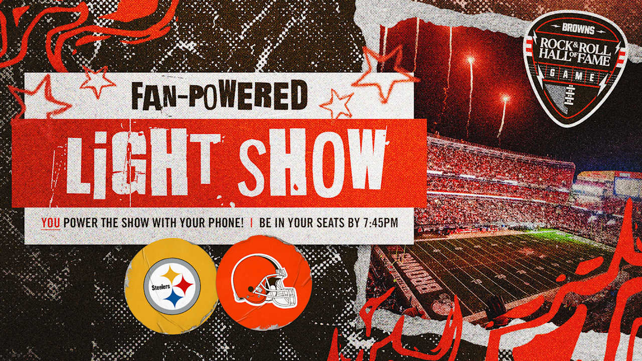 Participate in the fan-powered light show ahead of Browns vs. Steelers