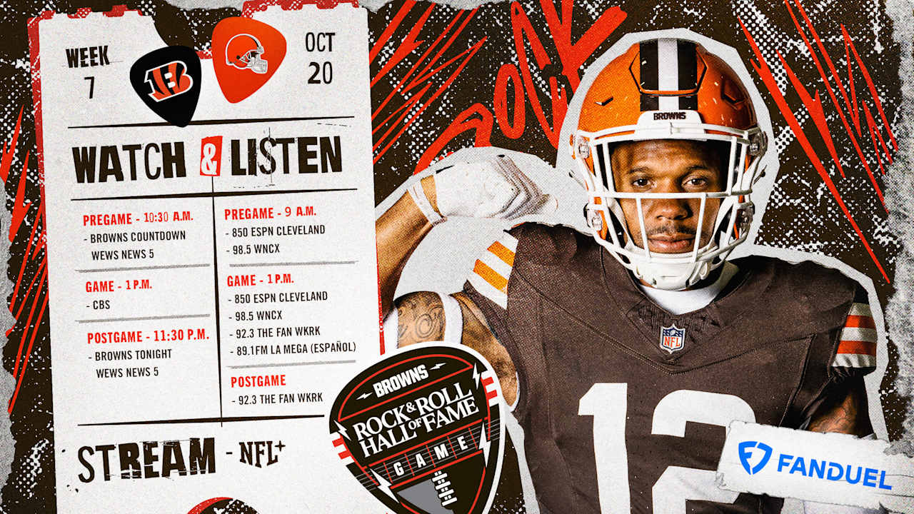 Browns vs. Bengals How to Watch, Listen & Live Stream