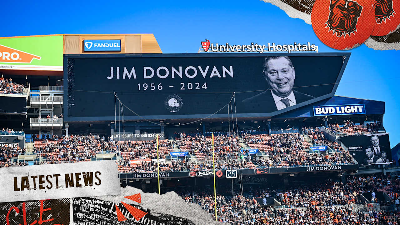 Browns honor Jim Donovan and give family a game ball