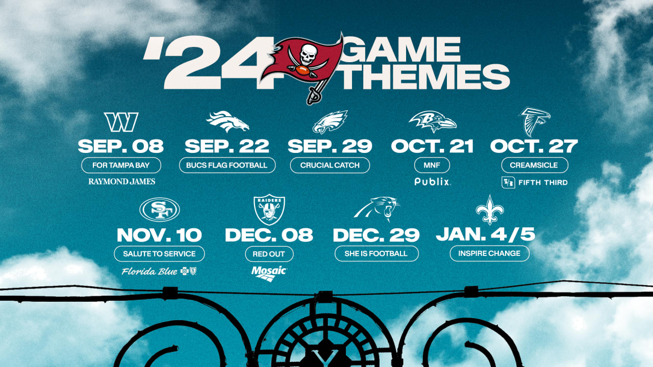 Tampa Bay Buccaneers Unveil Home Game Themes For The 2024 NFL Season