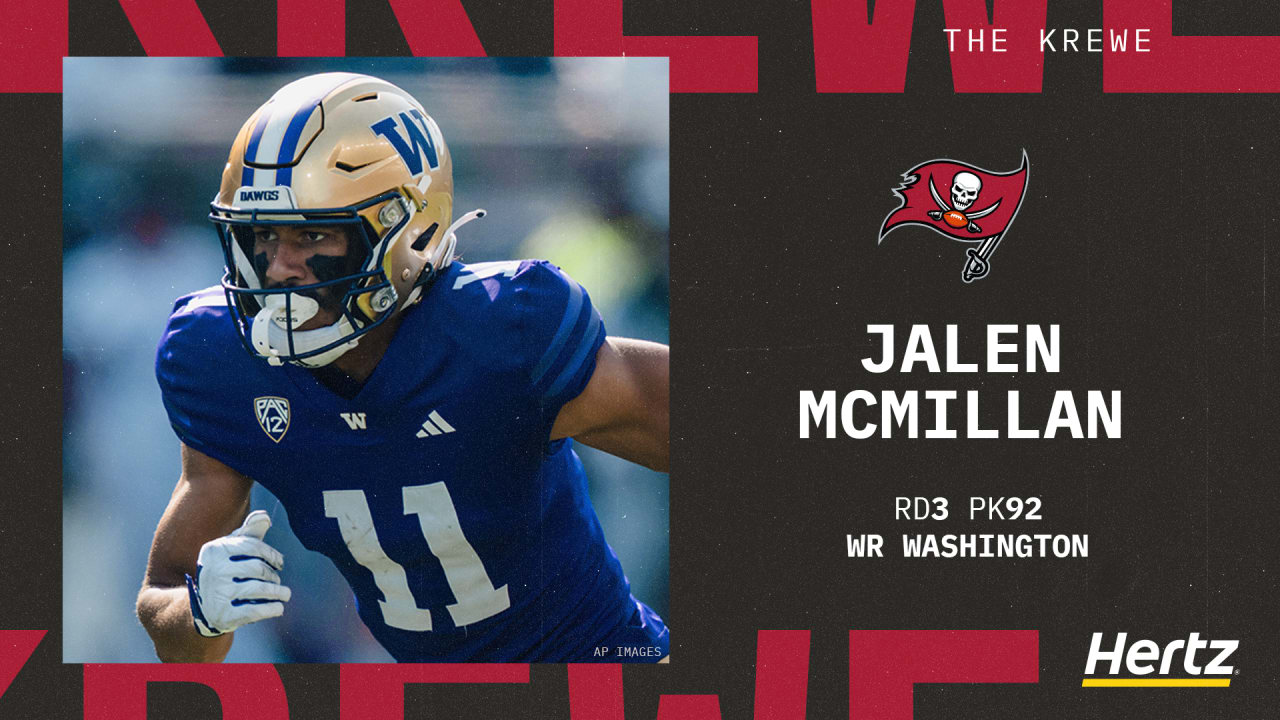 2024 NFL Draft Wide Receiver Jalen McMillan, School, Round 3 Pick 92