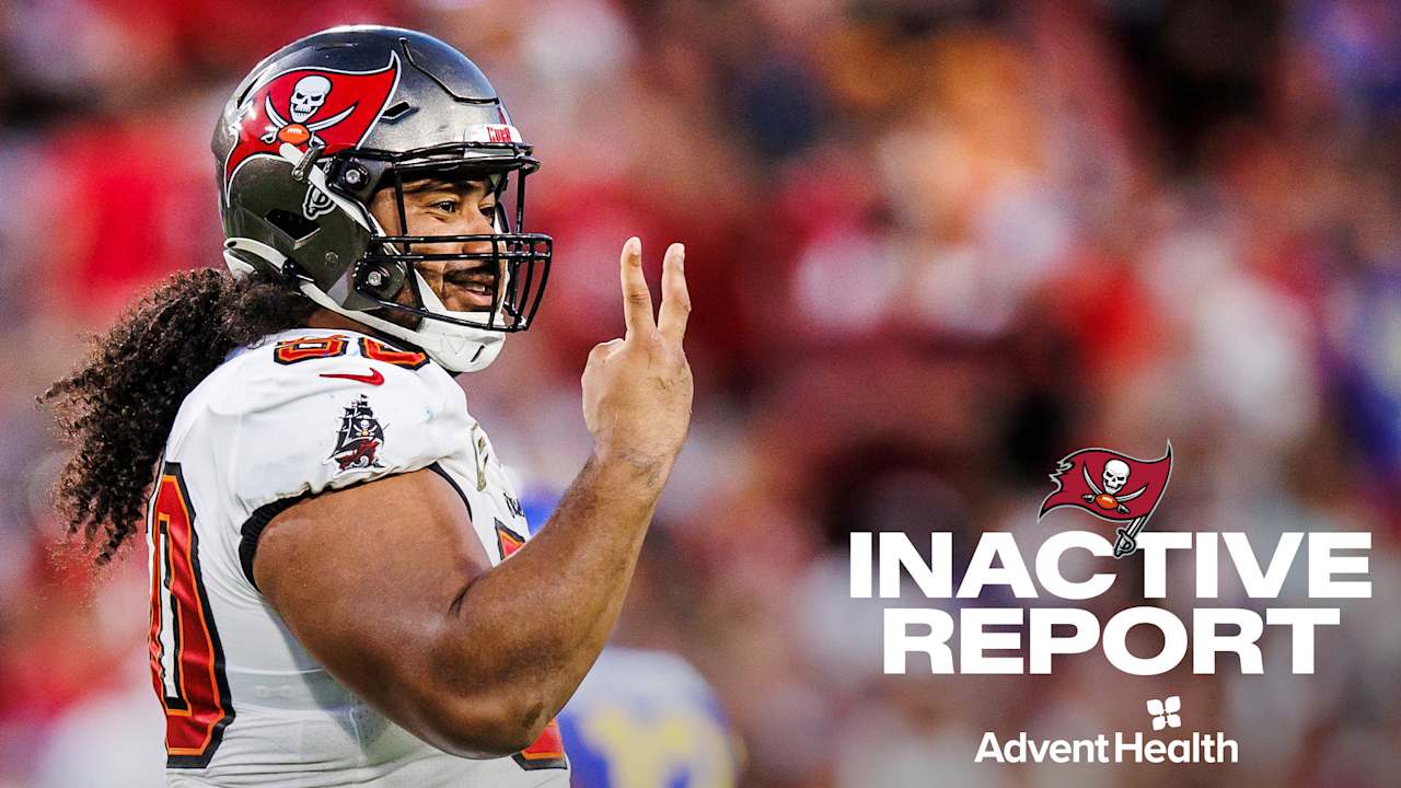 Ravens-Bucs Inactives | Vita Vea, Rachaad White Good to go