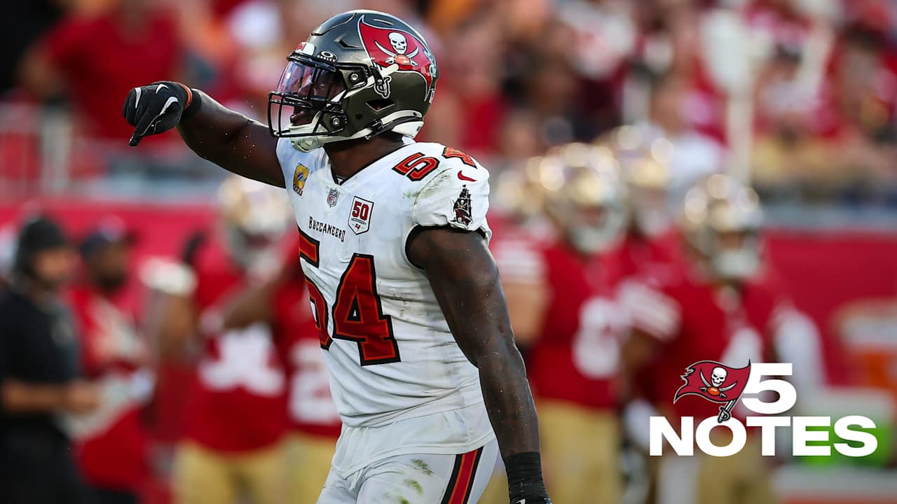 5 Notes for Bucs Against 49ers | Week Six