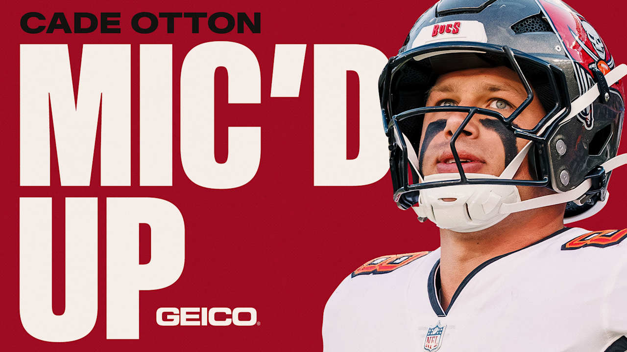 Cade Otton Mic D Up Vs The Panthers 2024 Tampa Bay Buccaneers