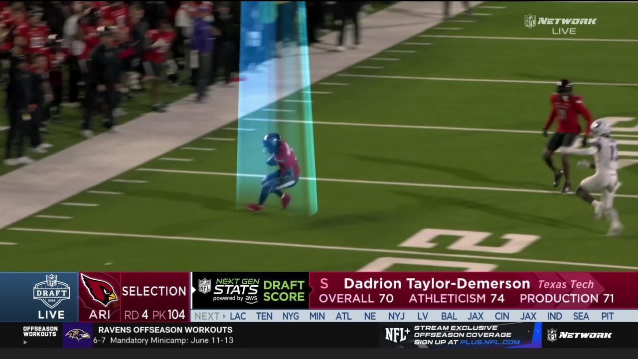 Cardinals Select Dadrion TaylorDemerson With No. 104 Pick in 2024 Draft