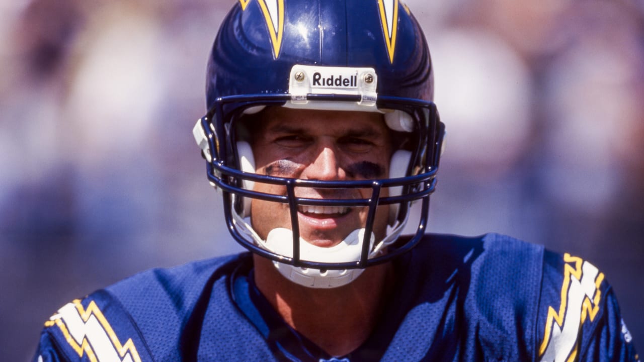 Jim Harbaugh On The Field As A Charger