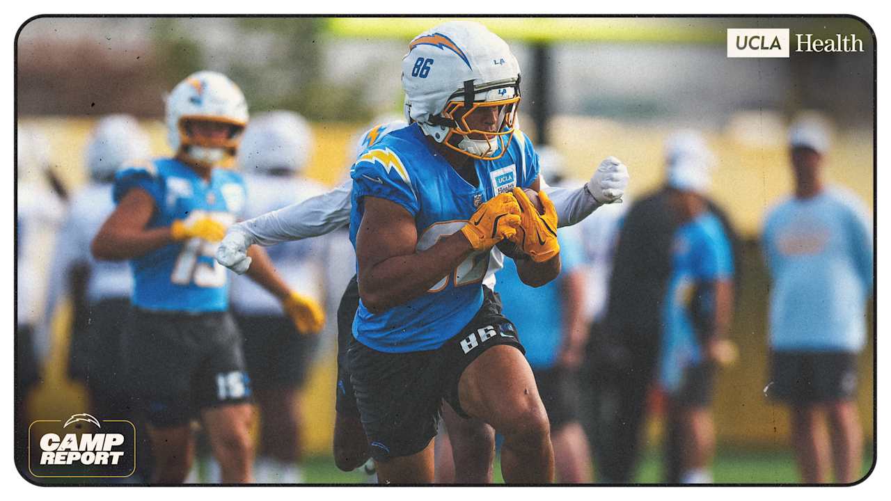 Chargers Camp Report: Rookie Oronde Gadsden Flashes on Day 3 – Los Angeles Chargers