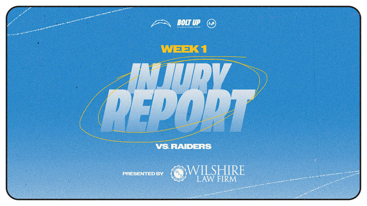 Los Angeles Chargers Las Vegas Raiders Injury Report Week 1 2024