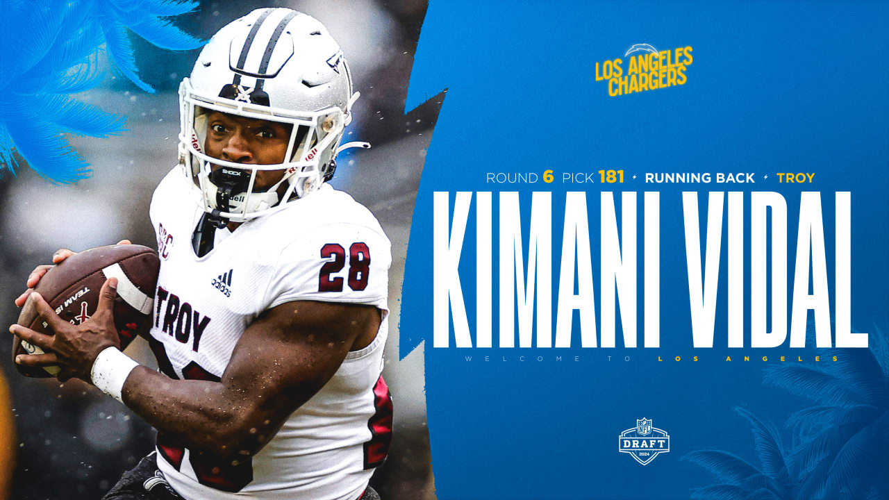 Chargers Select Kimani Vidal in Round 6 of 2024 NFL Draft