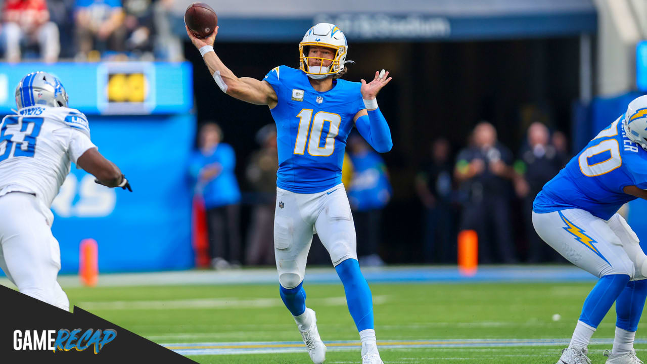 Chargers-Lions Game Day Updates Week 10 2023