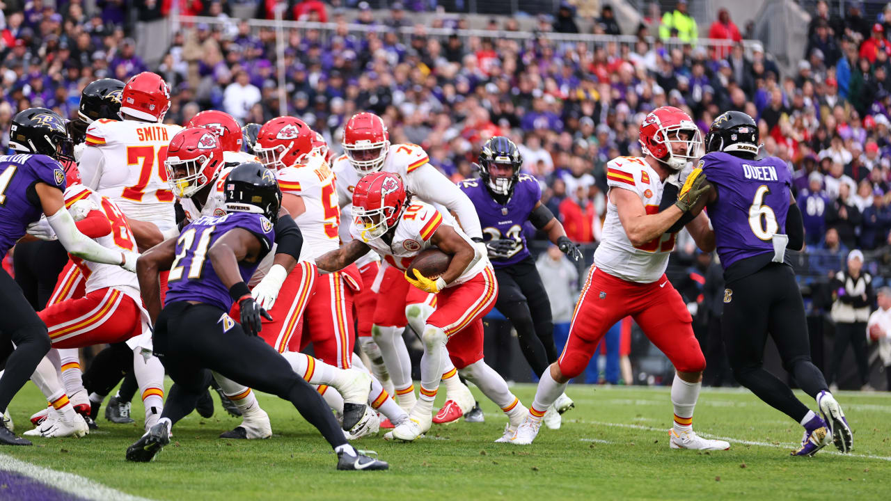 TOUCHDOWN: Running back Isiah Pacheco punches it in as Kansas City Chiefs recapture the lead in the AFC Championship Game
