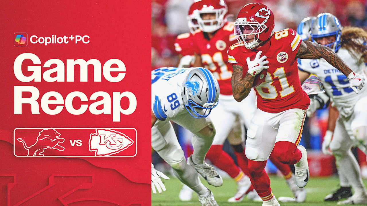 Chiefs Defeat Lions, 30-17, on Sunday Night Football